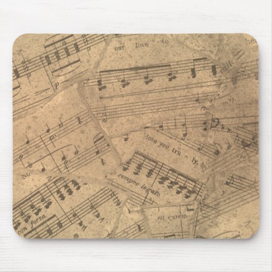 ヴィンテージミュージックシートマウスパッド マウスパッド (正面)