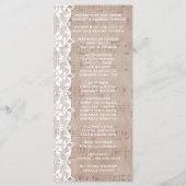 ヴィンテージミュージックシート&レース結婚式 プログラムカスタム プログラム (裏面)