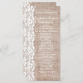 ヴィンテージミュージックシート&レース結婚式 プログラムカスタム プログラム (正面/裏面)