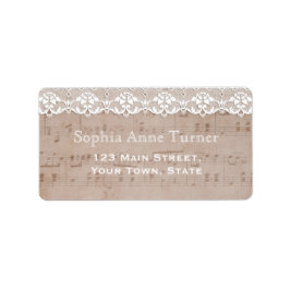 ヴィンテージミュージックシー結婚ト&レース ラベル