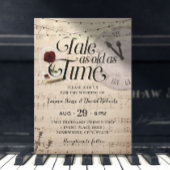 ヴィンテージミュージックノートバラドームフェアリータ結婚ーレ 招待状