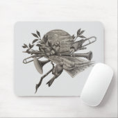 ヴィンテージミュージックラバーミュージカルバンド楽器 マウスパッド (マウス)