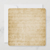 ヴィンテージミュージック日付の保存 招待状 (裏面)