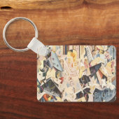 ヴィンテージミュージック、アールデコジャズ、ラプソディinブルー キーホルダー (裏面)