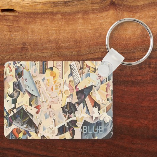 ヴィンテージミュージック、アールデコジャズ、ラプソディinブルー キーホルダー (正面)