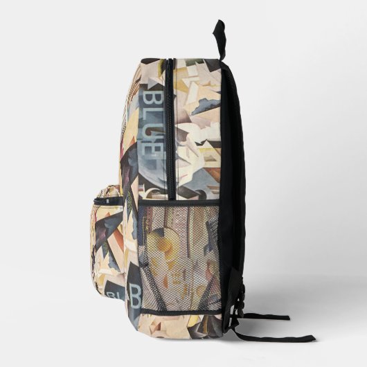 ヴィンテージミュージック、アールデコジャズ、ラプソディinブルー プリントバックパック (右)