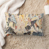 ヴィンテージミュージック、アールデコジャズ、ラプソディinブルー ランバークッション (ブランケット)