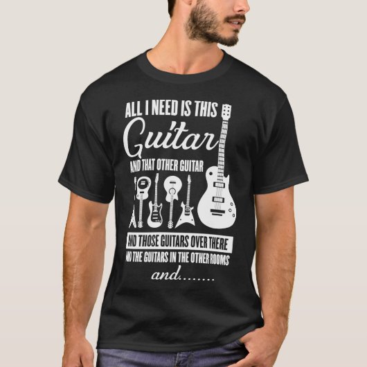 ヴィンテージミュージックAll I おもしろい Need Guitar楽器G Tシャツ (正面)