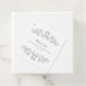 ヴィンテージミュートされた華美緑のフレームありがとう フェイバータグ (インサイチュ)