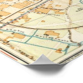 ヴィンテージミラノの地図（1914年） ポスター (角)