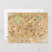 ヴィンテージミラノの地図（1914年） ポストカード (正面/裏面)