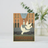 ヴィンテージミラノイタリアホワイトドーヴオリエント表現 ポストカード (スタンド正面)