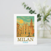 ヴィンテージミラノイタリア | レトロドゥオモ ポストカード (スタンド正面)