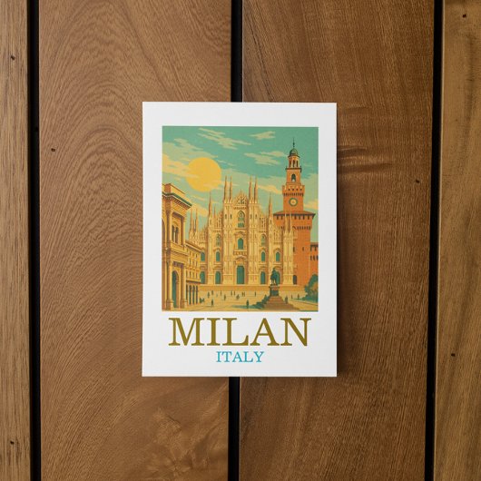 ヴィンテージミラノイタリア | レトロドゥオモ ポストカード