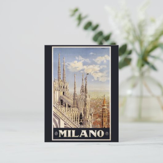 ヴィンテージミラノミラノイタリアのはがき ポストカード (スタンド正面)
