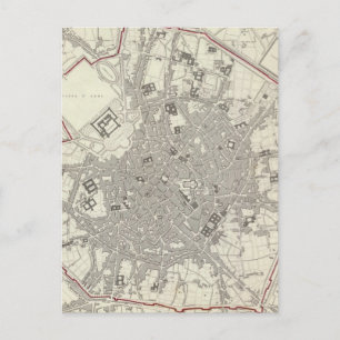ヴィンテージミランイタリアの地図(1832年) ポストカード