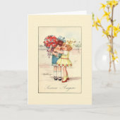 ヴィンテージミリーアウグリイタリアン誕生日カード カード (黄色い花)