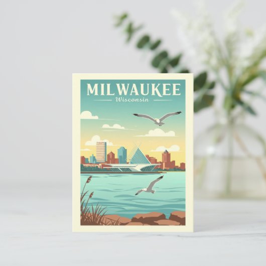 ヴィンテージミルウォーキーウィスコンシン ポストカード (スタンド正面)