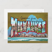 ヴィンテージミルウォーキー挨拶はがき ポストカード (正面/裏面)