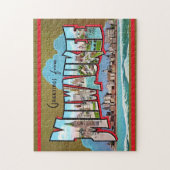 ヴィンテージミルウォーキー葉書 ジグソーパズル (縦)