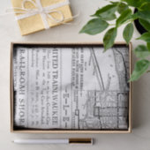 ヴィンテージミルウォーキー鉄道地図 薄葉紙 (ギフト)