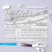 ヴィンテージミルウォーキー鉄道地図 薄葉紙 (クラフト)