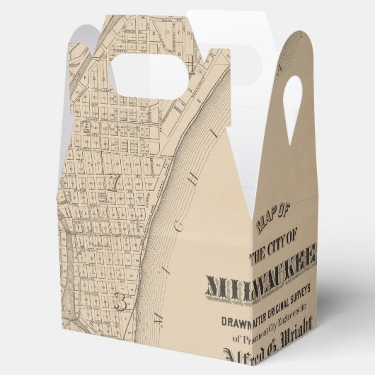 ヴィンテージミルウォーキー、ウィスコンシンの地図 フェイバーボックス (オープン)