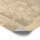 ヴィンテージミルウォーキー、ウィスコンシンの地図 ポスター (角)