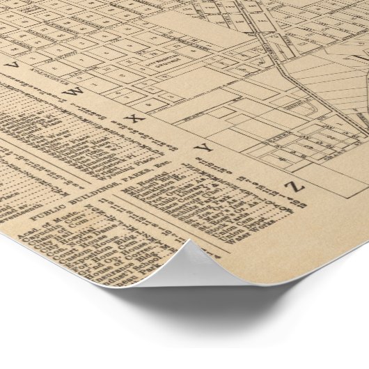 ヴィンテージミルウォーキー、ウィスコンシンの地図 ポスター (角)