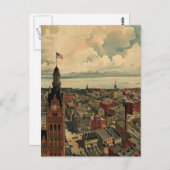 ヴィンテージミルウォーキーWIの地図(1898) ポストカード (正面/裏面)