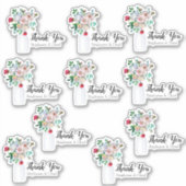 ヴィンテージミルクボトルの結婚花瓶の感謝セット シール (正面)