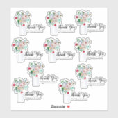 ヴィンテージミルクボトルの結婚花瓶の感謝セット シール (シート)