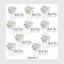 ヴィンテージミルクボトルの結婚花瓶の感謝セット シール