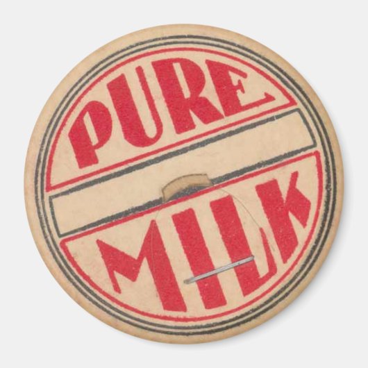 ヴィンテージミルクボトルキャップ マグネット (正面)