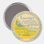 ヴィンテージミルクボトルキャップ マグネット (正面/裏面)