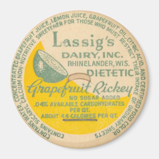 ヴィンテージミルクボトルキャップ マグネット (正面)