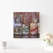 ヴィンテージミルクボトルバイゴータイムズ スクエア壁時計 (ホーム)