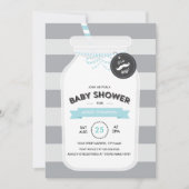 ヴィンテージミルクボトルベビーシャワー招待状 招待状 (正面)