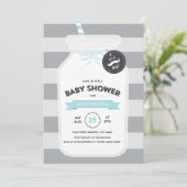 ヴィンテージミルクボトルベビーシャワー招待状 招待状 (スタンド正面)