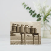 ヴィンテージミルク缶 ポストカード (スタンド正面)