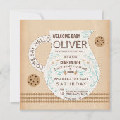 ヴィンテージミルク&クッキーベビーシャワー招待状 招待状 (正面)