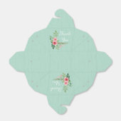 ヴィンテージミントグリーンサンキューピンクローズフラワー フェイバーボックス (折り畳みなし)