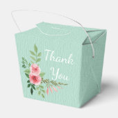 ヴィンテージミントグリーンサンキューピンクローズフラワー フェイバーボックス (裏面サイド)