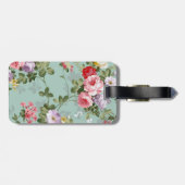 ヴィンテージミントグリーンフローラデザイン  ラゲッジタグ (裏面横)