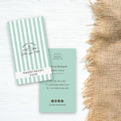 ヴィンテージミントグリーンベーカリーロエレガントゴ 名刺