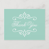 ヴィンテージミントグリーン | 卒業ありがとう ポストカード (正面)