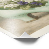 ヴィンテージミントシューズビオリーブスノードロップフローラ フォトプリント            (角)