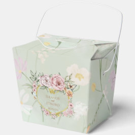 ヴィンテージミントピーニー結婚式の引き出物ボックス フェイバーボックス