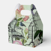 ヴィンテージミントフランスのピンクローズパリパーティー フェイバーボックス (裏面サイド)