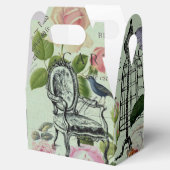 ヴィンテージミントフランスのピンクローズパリパーティー フェイバーボックス (オープン)